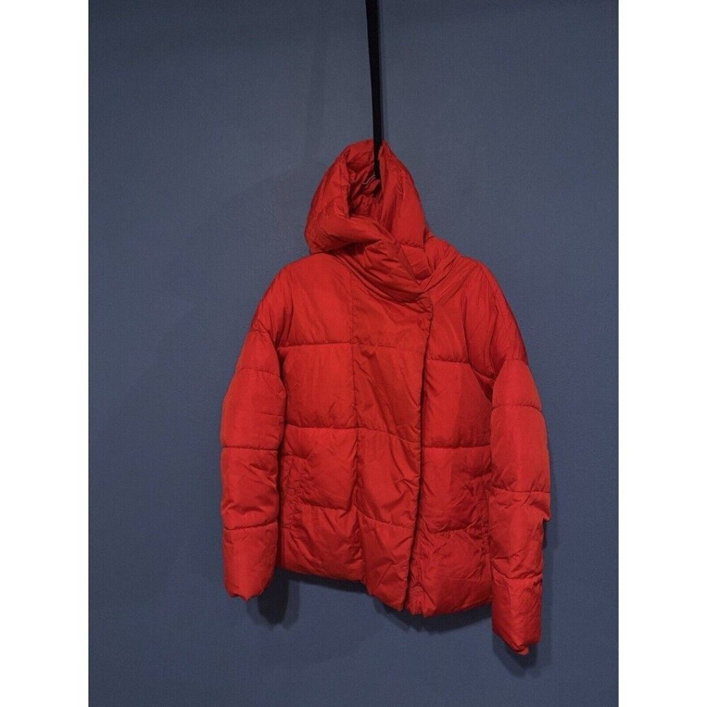 Red Primark Large puffer coat with hood US size 8/10
